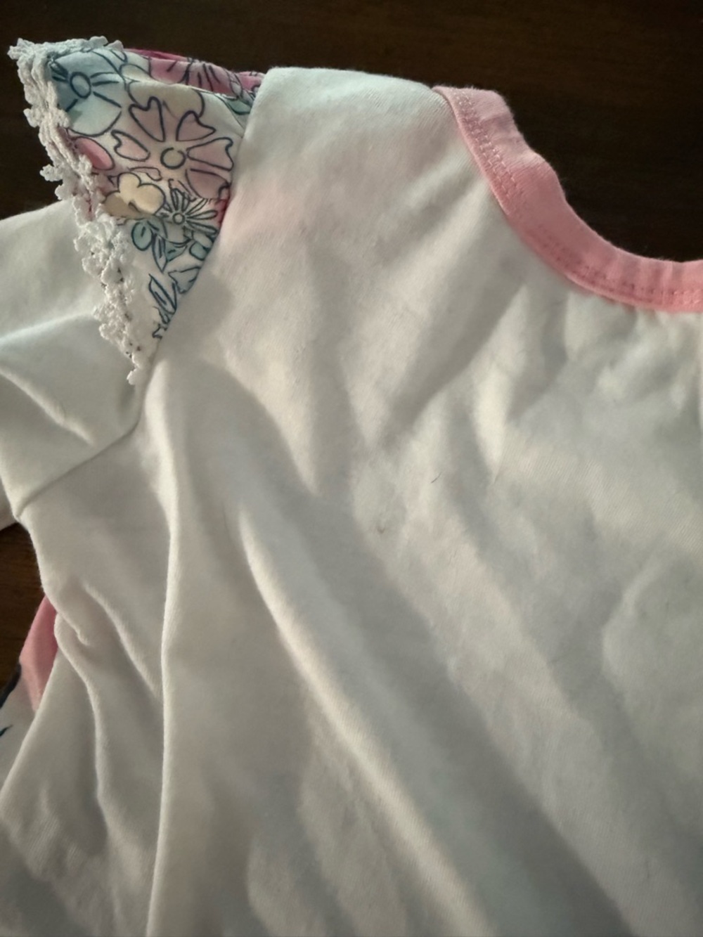 Disney Pink and White Princess Floral One-Piece Bodysuit - Picture 4 of 4